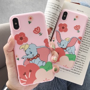 [코코라인] 분홍 꽃밭 코끼리 케이스